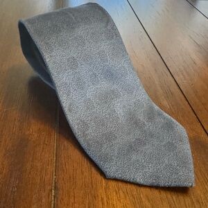 Elegant Blue Geometric Patterned Men's Tie 100% Italian Silk Hand Made in USA